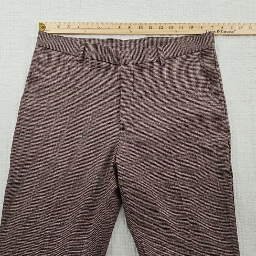 Tommy Hilfiger Performance Pants Men's 34x32 Red Black Houndstooth EUC‎ Luxury